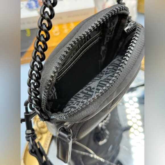 🆕 KURT GEIGER LONDON 🧿 NWOT Recycled Nylon XBody Bag Black Drench *NOCOINPURSE - Picture 11 of 15